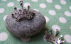 Accessories - 10 Pcs Of Antique Silver Crown Charms 14x24mm A3700