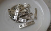 Accessories - 10 Pcs Of Antique Silver Curved Bar Charms 4x21mm A6053