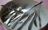 Accessories - 10 Pcs Of Antique Silver Dinner Knife Charms 6x54mm A860