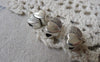Accessories - 10 Pcs Of Antique Silver Double Heart Spacer Beads Charms 7x13mm A7250