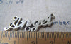Accessories - 10 Pcs Of Antique Silver English Word Charms 16x35mm A2949