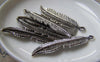 Accessories - 10 Pcs Of Antique Silver Feather Charms 11x45mm A4745