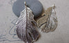 Accessories - 10 Pcs Of Antique Silver Feather Charms 25x49mm A7022