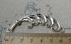 Accessories - 10 Pcs Of Antique Silver Feather Connectors Charms 24x65mm A6565