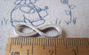 Accessories - 10 Pcs Of Antique Silver Figure 8 Connector Charms  8x23mm  A4315