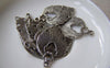 Accessories - 10 Pcs Of Antique Silver Filigree Feather Earring Pendants Charms   19x32mm  A1968