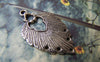 Accessories - 10 Pcs Of Antique Silver Filigree Feather Earring Pendants Charms   19x32mm  A1968