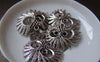 Accessories - 10 Pcs Of Antique Silver Filigree Owl Pendants Charms 26x29mm A4158