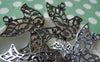 Accessories - 10 Pcs Of Antique Silver Filigree Peace Bird Dove Charms  31x37mm A826