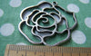Accessories - 10 Pcs Of Antique Silver Filigree Rose Flower Pendants Charms 40mm A2906