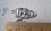 Accessories - 10 Pcs Of Antique Silver Filigree Skull Pirate Charms 19x25mm A1568