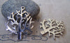 Accessories - 10 Pcs Of Antique Silver Filigree Tree Charms 26x28mm A1030