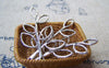 Accessories - 10 Pcs Of Antique Silver Filigree Tree Leaf Connector Charms 18x37mm A1090