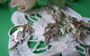 Accessories - 10 Pcs Of Antique Silver Flower Parrot Ring Charms 15x28mm A820
