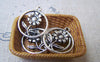 Accessories - 10 Pcs Of Antique Silver Flower Ring Charms 18x21mm A972