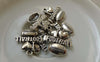Accessories - 10 Pcs Of Antique Silver Football Charms 18x20mm A6244
