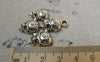 Accessories - 10 Pcs Of Antique Silver Four Skull Connectors Pendants 31x38mm A6076