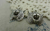 Accessories - 10 Pcs Of Antique Silver Grizzly Bear Charms Pendants   17x20mm A5989