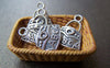 Accessories - 10 Pcs Of Antique Silver Handbag Charms Pendants 17x21mm A1326