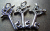 Accessories - 10 Pcs Of Antique Silver Heart Arrow Key Charms 16x30mm A1242