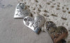 Accessories - 10 Pcs Of Antique Silver Heart Charms 18x21mm  A7238