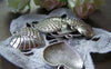 Accessories - 10 Pcs Of Antique Silver Heart Charms Pendants 21x23mm A912
