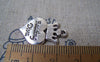 Accessories - 10 Pcs Of Antique Silver Heart Crown Charms 17x23mm A4968