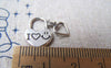 Accessories - 10 Pcs Of Antique Silver Heart Lock Charms 11x16mm A4263