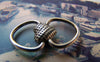 Accessories - 10 Pcs Of Antique Silver Heart Ring Connector Charms 13.5x25mm A919