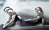 Accessories - 10 Pcs Of Antique Silver High Heel Boots Charms 19x28mm A3275