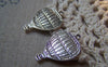 Accessories - 10 Pcs Of Antique Silver Hot Air Balloon Charms 18x25mm A4026