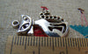 Accessories - 10 Pcs Of Antique Silver Kitten Cat Charms 16x22mm A2041