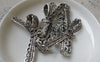 Accessories - 10 Pcs Of  Antique Silver Lace Edge Bow Tie Knot Connectors Pendants Charms 23x43mm A6659