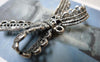 Accessories - 10 Pcs Of  Antique Silver Lace Edge Bow Tie Knot Connectors Pendants Charms 23x43mm A6659