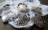 Accessories - 10 Pcs Of Antique Silver Lace Heart Charms Pendants 20mm A1310
