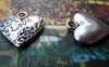Accessories - 10 Pcs Of Antique Silver Lace Love Heart Charms Pendants 18x20mm A1962