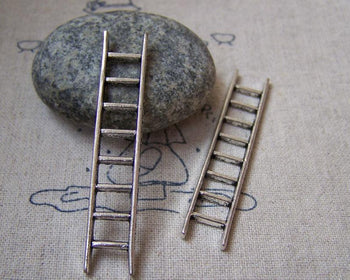 Accessories - 10 Pcs Of Antique Silver Ladder Pendant Charms 10x51mm A5727