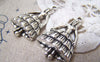 Accessories - 10 Pcs Of Antique Silver Lady In Dress Pendants 21x35mm A2894