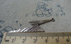 Accessories - 10 Pcs Of Antique Silver Lightning Bolt Charms Pendant Double Sided 14x50mm A5476