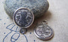 Accessories - 10 Pcs Of Antique Silver Lovely Angel Round Charms 16mm A1305