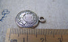 Accessories - 10 Pcs Of Antique Silver Lovely Angel Round Charms 16mm A1338