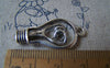 Accessories - 10 Pcs Of Antique Silver Lovely Bulb Charms 18x29mm A4314