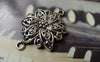 Accessories - 10 Pcs Of Antique Silver Lovely Filigree Flower Connector Charms 27.5mm A6567