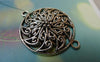 Accessories - 10 Pcs Of Antique Silver Lovely Filigree Flower Connector Charms 30mm A5619