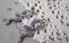 Accessories - 10 Pcs Of Antique Silver Lovely Snake Charms  11x30mm A4560
