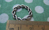 Accessories - 10 Pcs Of Antique Silver Lovely Twisted Coiled Ring Connectors 20x20mm A1047