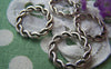 Accessories - 10 Pcs Of Antique Silver Lovely Twisted Coiled Ring Connectors 20x20mm A1047