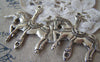 Accessories - 10 Pcs Of Antique Silver Merry Go Round Unicorn Horse Pendant Charms  44x45mm A4306