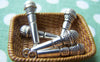 Accessories - 10 Pcs Of Antique Silver Microphone Charms 7x27mm A844