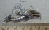 Accessories - 10 Pcs Of Antique Silver Mother And Baby Giraffe Pendants Charms 20x54mm A6512